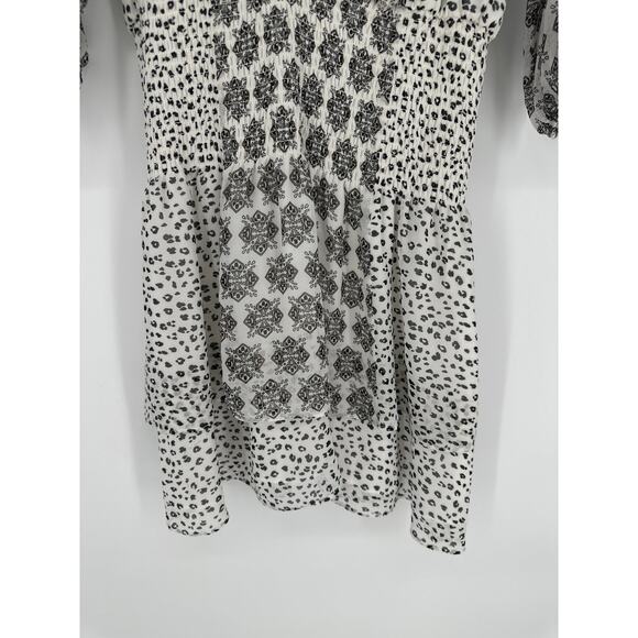 White House Black Market Womens Mixed Print Tiered Blouson Dress Size XS - Picture 3 of 9